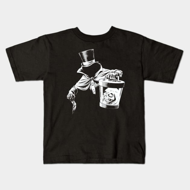 Hatbox Ghost Kids T-Shirt by Jayship Earth